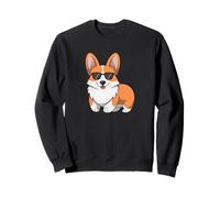 Simpatico cane Corgi che indossa sfumature divertente amante dei cani Felpa