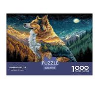 Simpatico cane Corgi in cartone riciclato al 100% di Moonlit Hill, puzzle da 1000 pezzi per adulti e bambini, stimolante e stimolante, 70x50 cm/1000 pezzi
