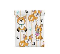 Simpatico cane Corgi su una riga, Spremere il portafoglio superiore da donna Borsa portaoggetti Piccola portamonete Portamonete