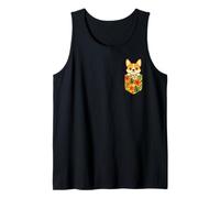 Simpatico Cane Corgi Tascabile Hawaiano Divertente Animale Domestico Tropicale Vacanza Canotta