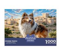 Simpatico cane da compagnia, 1000 pezzi per adulti e bambini: Shetland Sheepdog di Old Town Fun, regalo e attività per la casa e la decorazione murale, 38x26 cm/1000 pezzi
