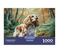 Simpatico cane da compagnia 1000 pezzi per tutta la famiglia: Spaniel nei boschi autunnali per donne, regali per uomini e adulti 52x38 cm/1000 pezzi
