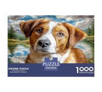 Simpatico cane da compagnia Beagle in cartone riciclato al 100% nel prato 1000 pezzi Puzzle per adulti e bambini Bella decorazione 38x26 cm/1000 pezzi