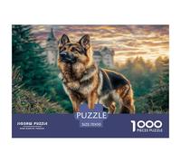 Simpatico cane da compagnia Pastore colorato al tramonto 1000 pezzi Puzzle per adulti The Impossible Challenge Attività domestica 70x50 cm/1000 pezzi
