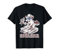 Simpatico Cane della prateria Che scia in Oklahoma Umoristico Maglietta