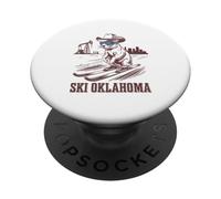 Simpatico cane della prateria che scia in Oklahoma Umoristico PopSockets PopGrip Adesivo