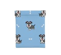 Simpatico cane di modello animale Schnauzer, Spremere il portafoglio superiore da donna Borsa portaoggetti Piccola portamonete Portamonete