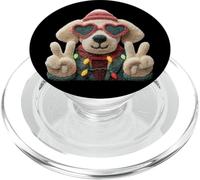 Simpatico cane divertente in stile retrò con design a forma di cane PopSockets PopGrip per MagSafe