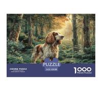 Simpatico cane domestico 1000 pezzi per adulti e donne: Cocker Spaniel in un bosco soleggiato, gioco per famiglie divertente e stimolante e regalo 52x38 cm/1000 pezzi