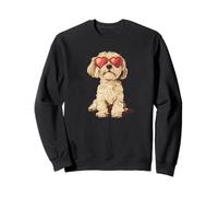 Simpatico cane e divertente cuore occhiali da sole Outfit Felpa