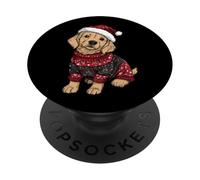 Simpatico cane Golden Retriever di Natale | Vacanze di Natale PopSockets PopGrip Adesivo