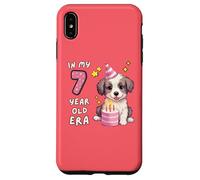 Simpatico cane in My 7 Year Old Era cucciolo divertente animale 7° compleanno Custodia per iPhone XS Max