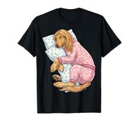 Simpatico Cane Levriero Afgano Che Dorme in Pigiama Maglietta