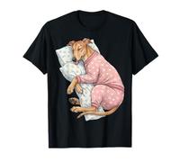 Simpatico Cane Levriero Che Dorme in Pigiama Maglietta