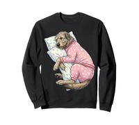 Simpatico Cane Levriero Irlandese Che Dorme in Pigiama Felpa