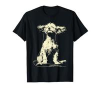 Simpatico Cane Maltese Che Ascolta Musica con Auricolari Maglietta