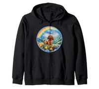 Simpatico Cane Memoriale del Cane del Bassotto dai Capelli Lunghi Felpa con Cappuccio