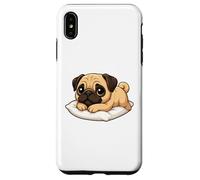 Simpatico cane pigro del fumetto sdraiato sul cuscino Custodia per iPhone XS Max