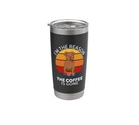 Simpatico cane Pitbull vintage Sono la ragione per cui il caffè è finito Bicchiere termico in acciaio inox doppia parete