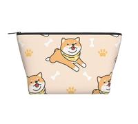 Simpatico cane Shiba Inu, Borsa da toilette Borsa per trucco Borsa per cosmetici Borsa da toilette da viaggio portatile