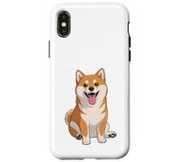 Simpatico cane Shiba seduto Custodia per iPhone X/XS