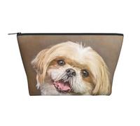 Simpatico cane Shih Tzu, Borsa da toilette Borsa per trucco Borsa per cosmetici Borsa da toilette da viaggio portatile