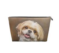 Simpatico cane Shih Tzu, Borsa da toilette Borsa per trucco Borsa per cosmetici Borsa da toilette da viaggio portatile