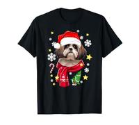 Simpatico Cane Shih Tzu Renna Luci di Natale Maglietta