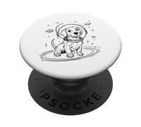 Simpatico cane spaziale astronauta cucciolo di esploratore cosmico PopSockets PopGrip Adesivo