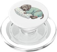 Simpatico cane Weimaraner che dorme in pigiama PopSockets PopGrip per MagSafe