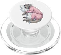 Simpatico cane Weimaraner che dorme in pigiama PopSockets PopGrip per MagSafe