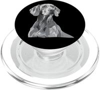 Simpatico cane Weimaraner | Illustrazione del fantasma grigio dolce PopSockets PopGrip per MagSafe
