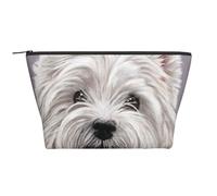 Simpatico cane West Highland Terrier stampato, Borsa da toilette Borsa per trucco Borsa per cosmetici Borsa da toilette da viaggio portatile