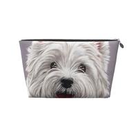 Simpatico cane West Highland Terrier stampato, Borsa da toilette Borsa per trucco Borsa per cosmetici Borsa da toilette da viaggio portatile