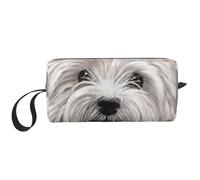 Simpatico cane West Highland Terrier stampato, Borsa per il trucco Borsa per cosmetici Borsa da toilette da viaggio portatile Borsa per trucco Organizer