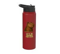 Simpatico Capibara «Restiamo amici per sempre» Stainless Steel Insulated Water Bottle