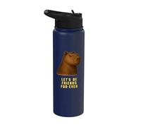 Simpatico Capibara «Restiamo amici per sempre» Stainless Steel Insulated Water Bottle