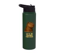 Simpatico Capibara «Restiamo amici per sempre» Stainless Steel Insulated Water Bottle