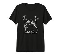 Simpatico Capibara Sleepy Nightcap Moon Calm Goodnight Maglietta Premium