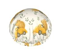 Simpatico cappellino da a con doppio elastico, impermeabile e riutilizzabile, perfetto per guidare un'auto con una simpatica cavia, ideale per il bagno quotidiano. Taglia unica.