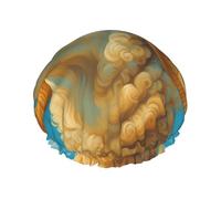 Simpatico cappellino da a riutilizzabile con stampa di una capretta sotto un cielo azzurro, per donna, lavabile e con elastico in vita.