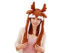Simpatico cappello a forma di coniglio di peluche, copricapo da coniglio affascinante, accessorio perfetto per feste, articolo regalo ideale