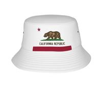 Simpatico Cappello a Secchiello con Bandiera dello Stato, Cappello Estivo da Viaggio, da Spiaggia, da Sole, Cappello alla Moda per attività all'aperto per Donne e Uomini