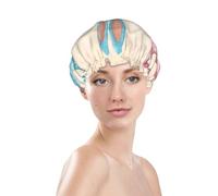 Simpatico cappello da a con tre gnomi senza volto per donna, con orecchie di coniglio, a doppio strato foderato, riutilizzabile e impermeabile, adatto a tutti i tipi di capelli.