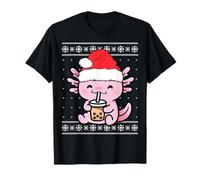 Simpatico Cappello da Babbo Natale Axolotl Boba Kawaii Anime Xmas Kids Maglietta