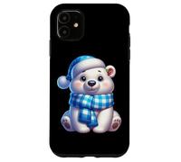Simpatico cappello da neve invernale con orso polare Custodia per iPhone 11