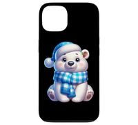 Simpatico cappello da neve invernale con orso polare Custodia per iPhone 13