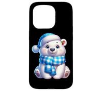 Simpatico cappello da neve invernale con orso polare Custodia per iPhone 15 Pro
