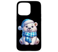 Simpatico cappello da neve invernale con orso polare Custodia per iPhone 15 Pro Max