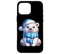Simpatico cappello da neve invernale con orso polare Custodia per iPhone 16 Pro Max